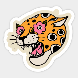 Cheetah Flower Eyes Sticker